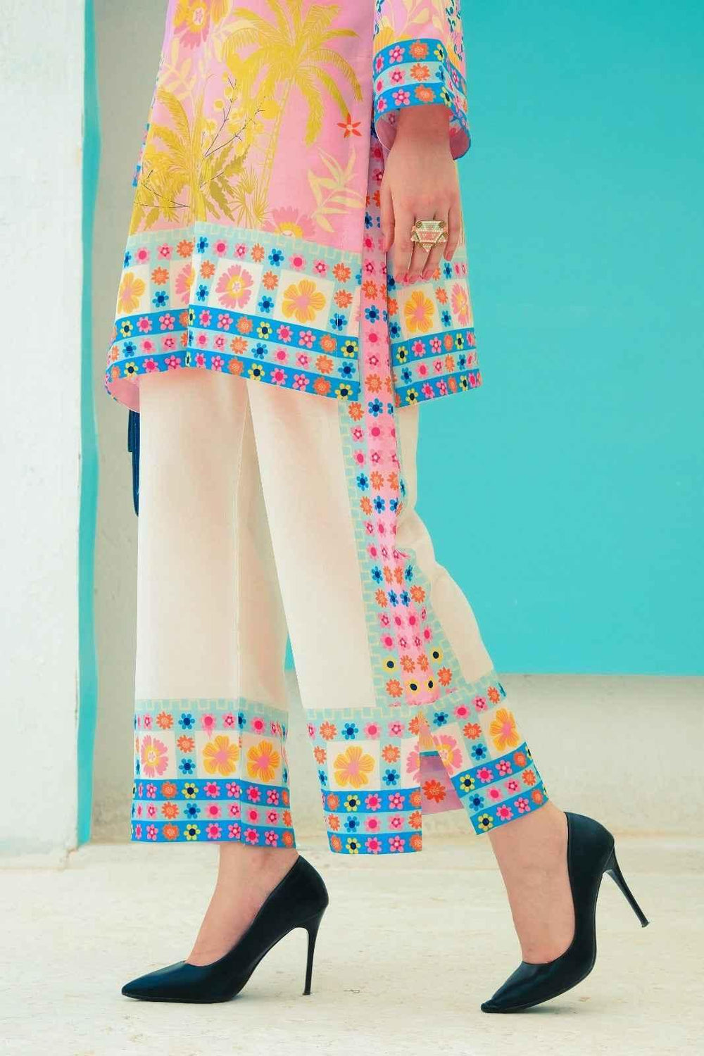 Elegant Pink and White Dress 2 piece Set Y-21