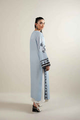 Icy Blue Kurta with Ebony & Ivory Block Print YL-91