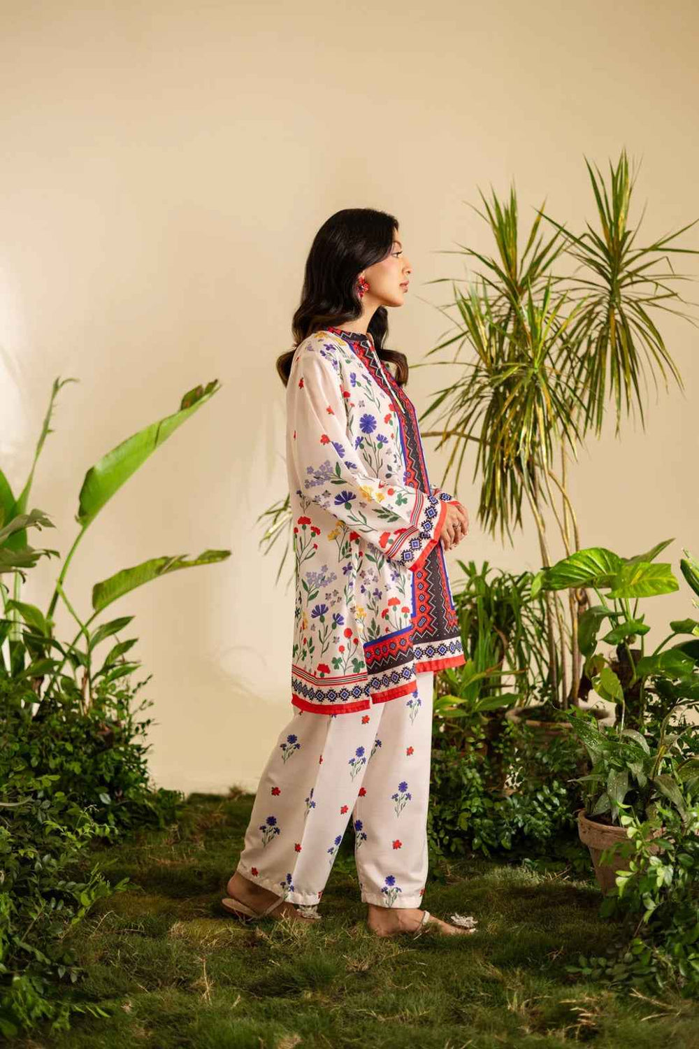 Garden Bloom Printed Two-Piece Suit