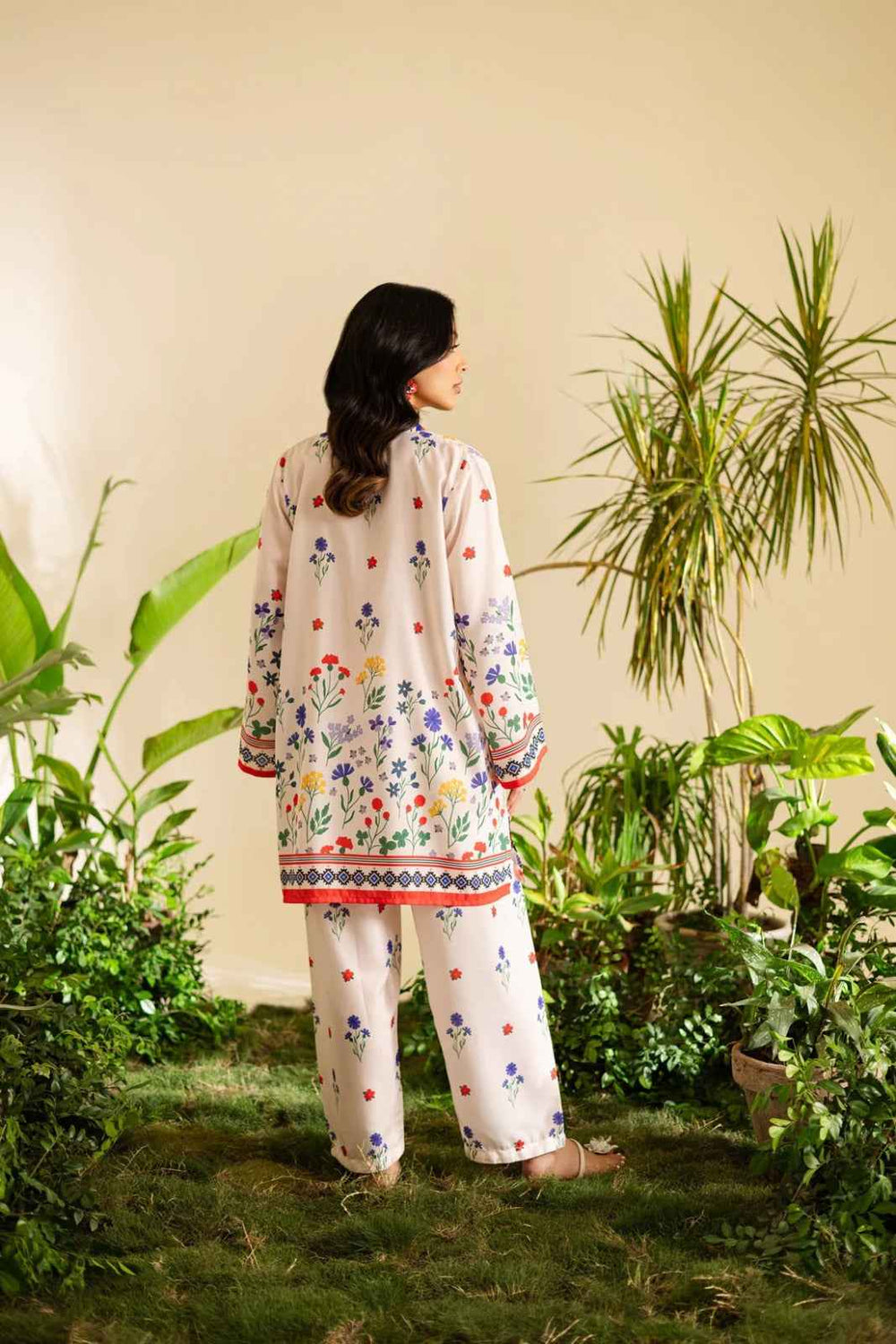 Garden Bloom Printed Two-Piece Suit