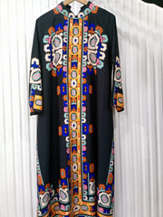Bold Multicolored Print Tunic 2PC Set (YL 113)