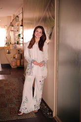 Graceful Floral Printed Co-ord Set in Pastel Hues Y-32