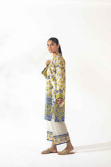 White Base V neck Stitched 2 Piece Suit: Y-46