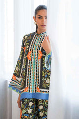 Red & yellow Floral 2 Piece Stitched Co-Ord Set: Y-49