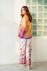 Vibrant Yellow & Pink Floral Co-Ord Set Y-7