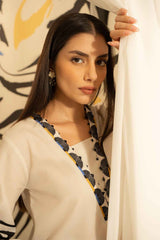 Light Beige Tie-Dye Print 2- cordset ( Y-97 )