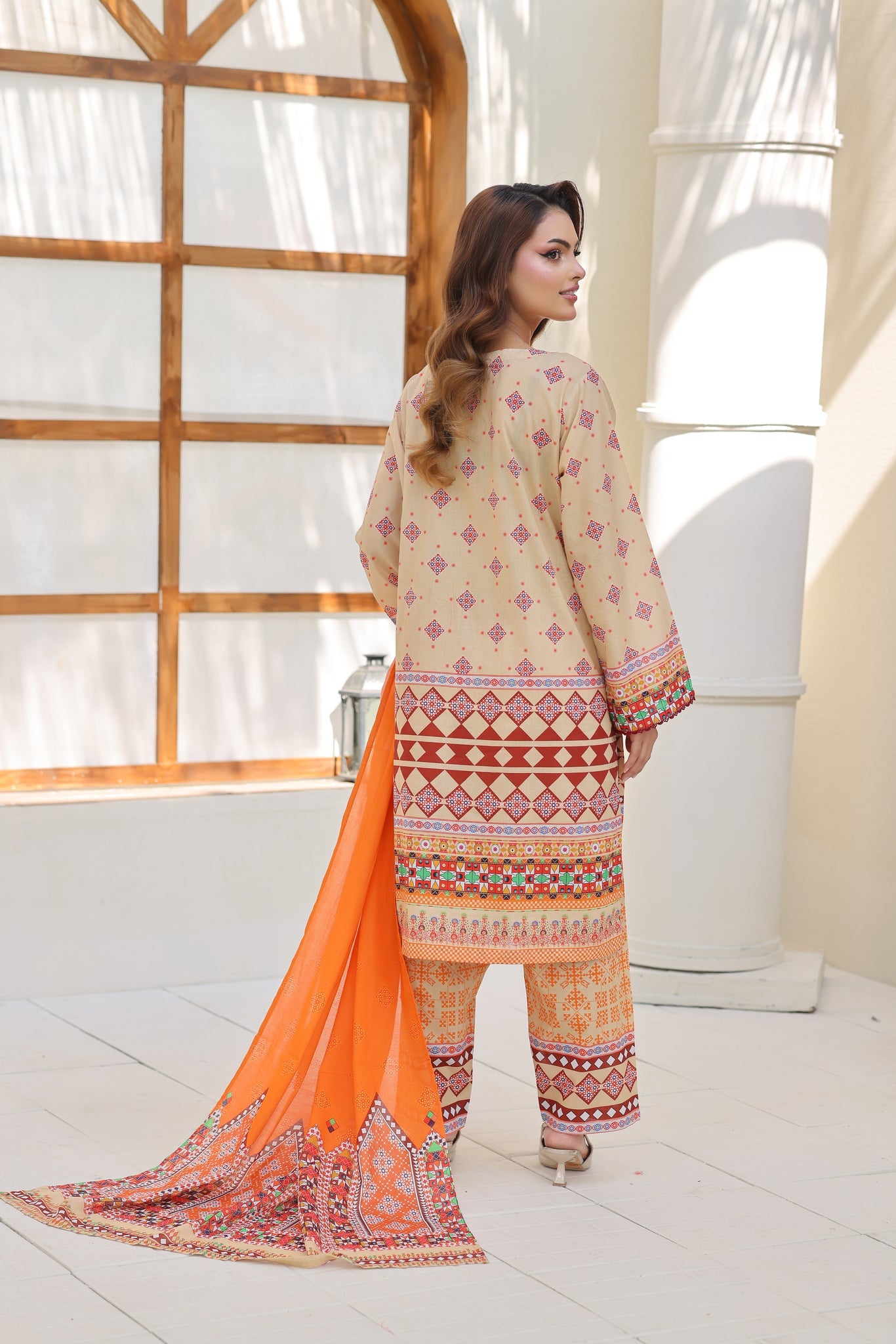 ZZ-UN-26010 Sunset Folk Bloom  Unstitched 3-Piece Lawn