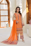 ZZ-UN-26010 Sunset Folk Bloom  Unstitched 3-Piece Lawn