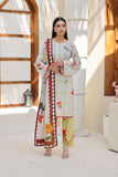 ZZ-UN-26012  Ivory Bloom Unstitched Printed Lawn 3-Piece