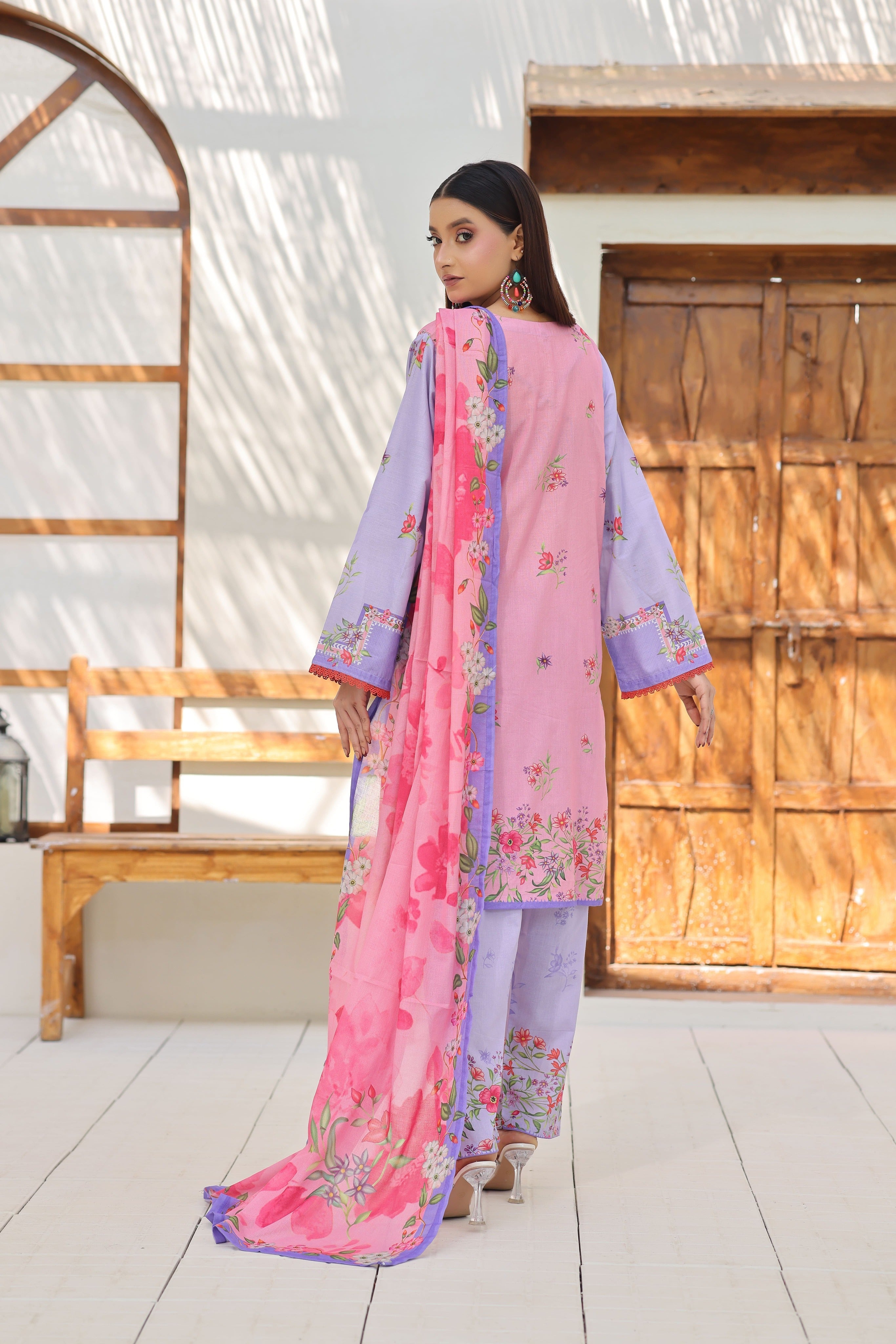 Unstitched Printed Lawn 3-Piece, ZZ-UN-26025