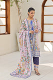 ZZ-UN-26011 Lilac Garden Printed 3-Piece Lawn