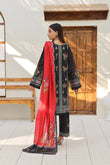 ZZ-UN-26024 Midnight Black Floral Printed Lawn 3-Piece