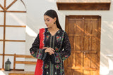 ZZ-UN-26024 Midnight Black Floral Printed Lawn 3-Piece