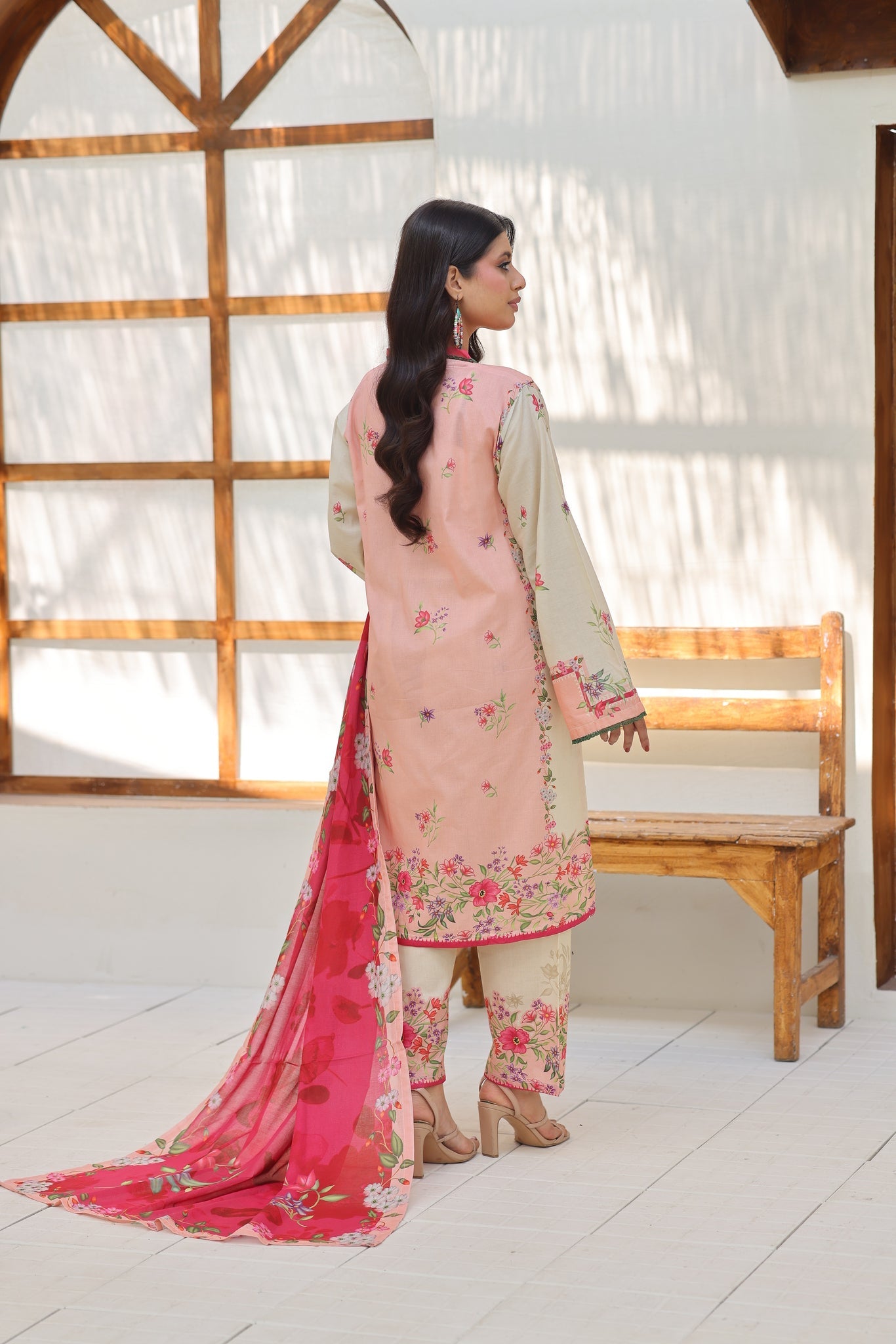 ZZ-UN-26026 Blush Garden Serenity  Unstitched Printed Lawn 3-Piece