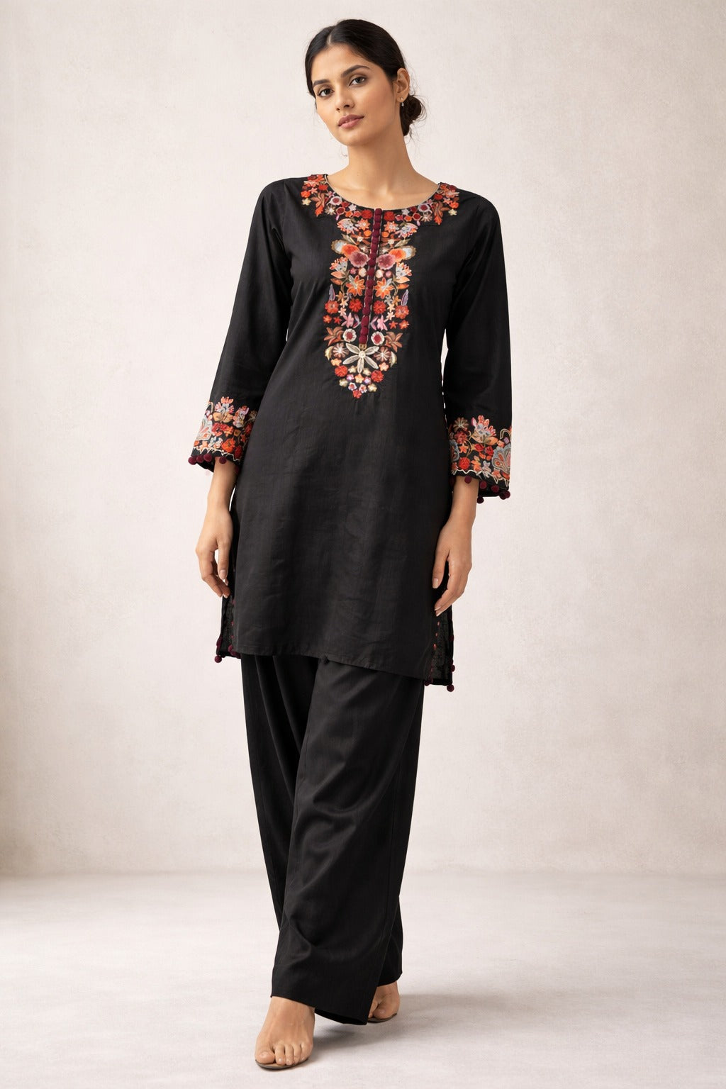 Naqsh Embroidered Raw Silk 3 Pcs Dress