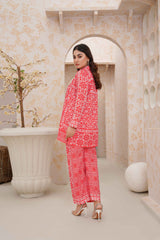 Red Geometrical Ethnic Two-Piece Set for Stylish Outfits - 147