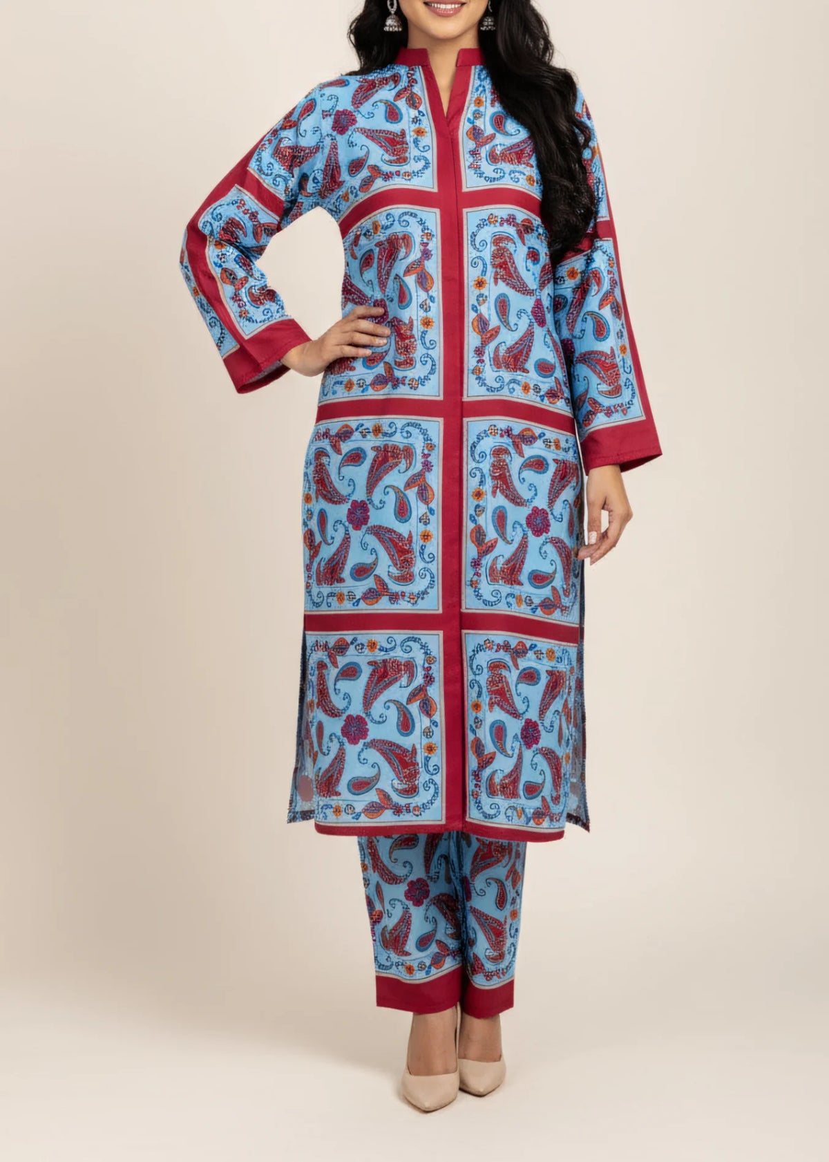 Artisanal Paisley Block-Print 2-Piece Set