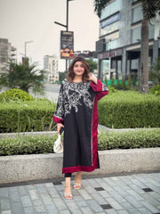 Velvet Edge Noir Kurta Yl-97