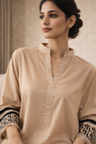 Beige Short Co Ord Set YL 201 B