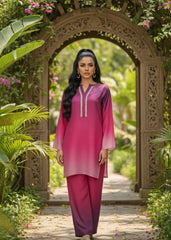 Rosewood Blush Two-Piece Suit for Elegant Styling in Korean Crepe