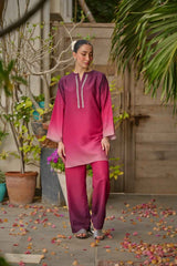 Rosewood Blush Two-Piece Suit for Elegant Styling in Korean Crepe
