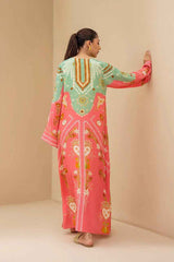 Mint Coral Bloom Kaftan – Festive Fusion ( YL 102)