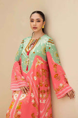Mint Coral Bloom Kaftan – Festive Fusion ( YL 102)