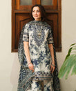 Indigo Shibori Print 3-Piece Set – Artistic Fusion ( Y -124)