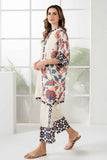 Floral Elegance 2-Piece Stitched Co-ord Set - Off-White Y-23
