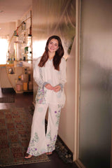 Graceful Floral Printed Co-ord Set in Pastel Hues Y-32