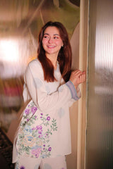 Graceful Floral Printed Co-ord Set in Pastel Hues Y-32