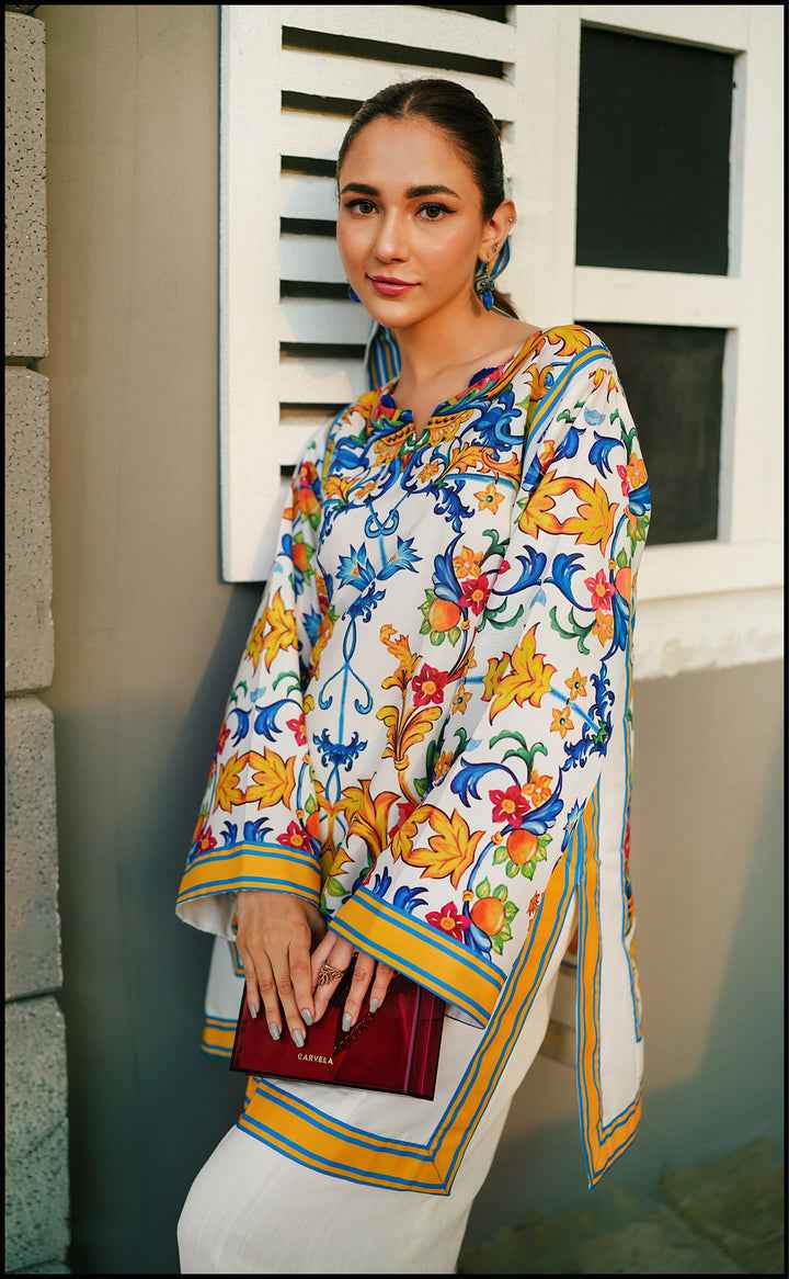 Multi colored Stitched 2 Piece Co-Ord Set Y-38