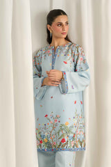 Embrace Elegance with Our Sky Blue Floral Kurta Set Y-41