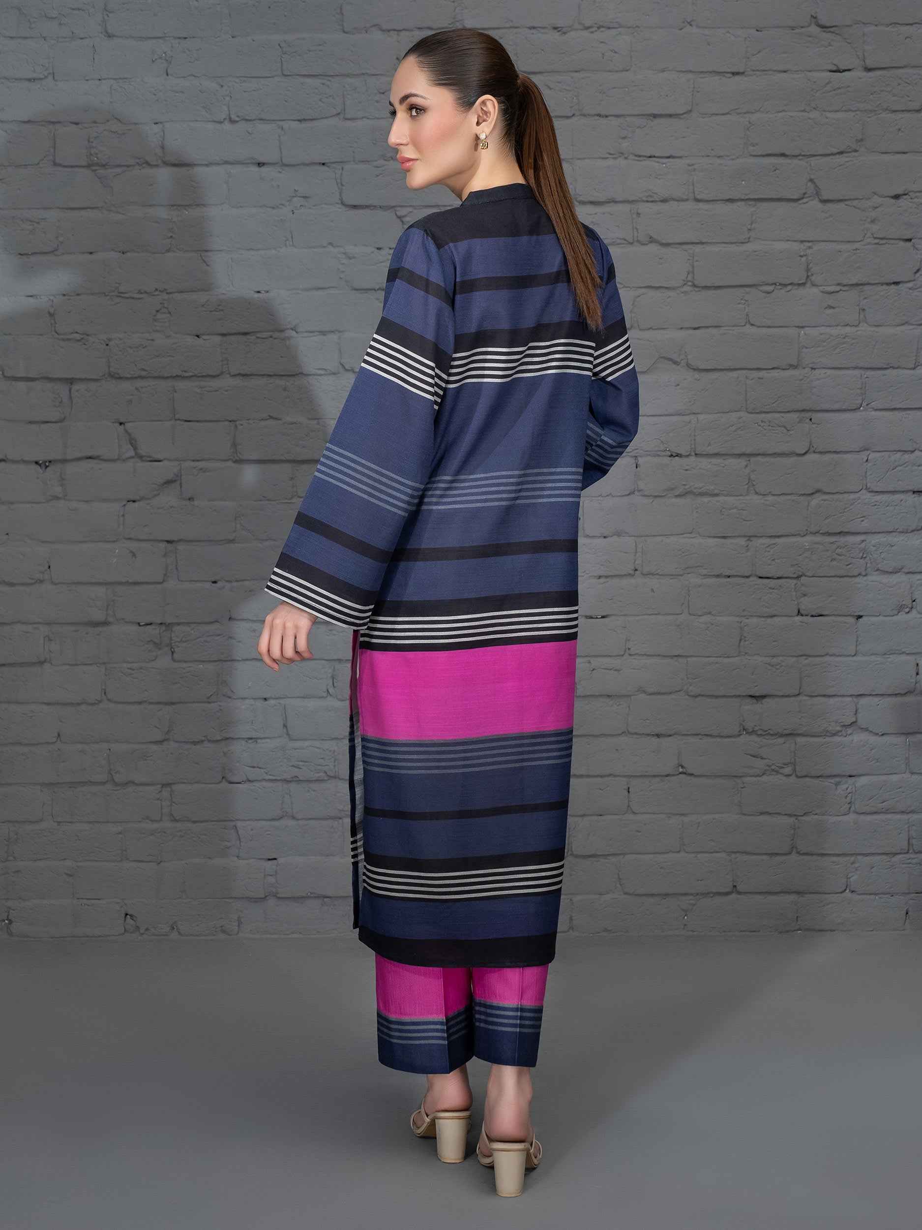 Stitched Silk Velour Suit 2-Piece Set Y64