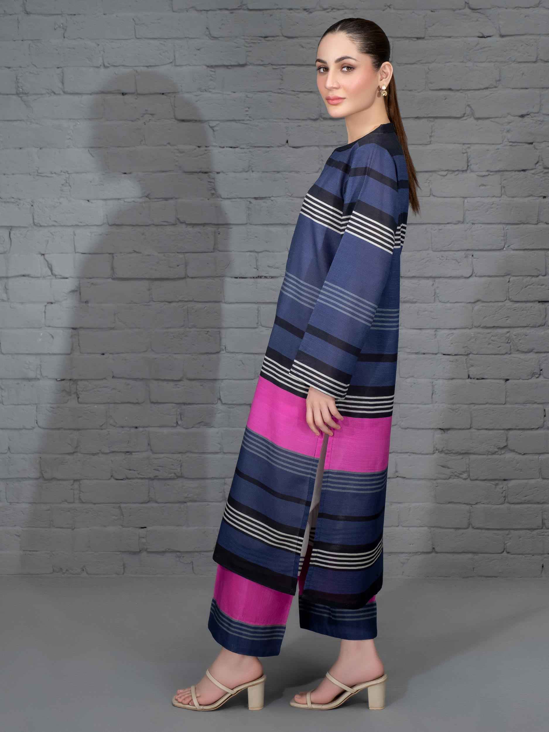 Stitched Silk Velour Suit 2-Piece Set Y64