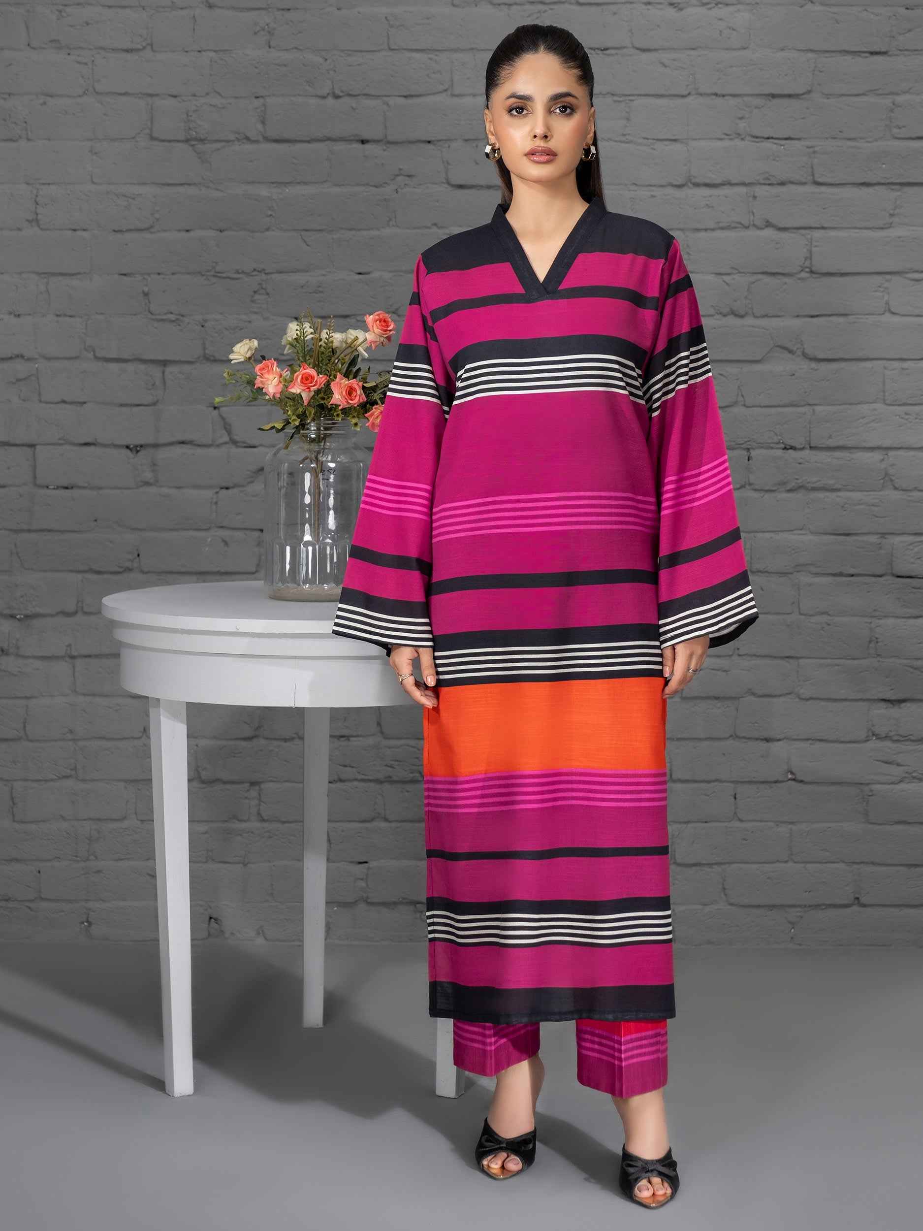 Stitched Silk Velour 2-Piece Suit Y63