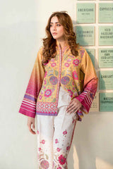 Vibrant Yellow & Pink Floral Co-Ord Set Y-7