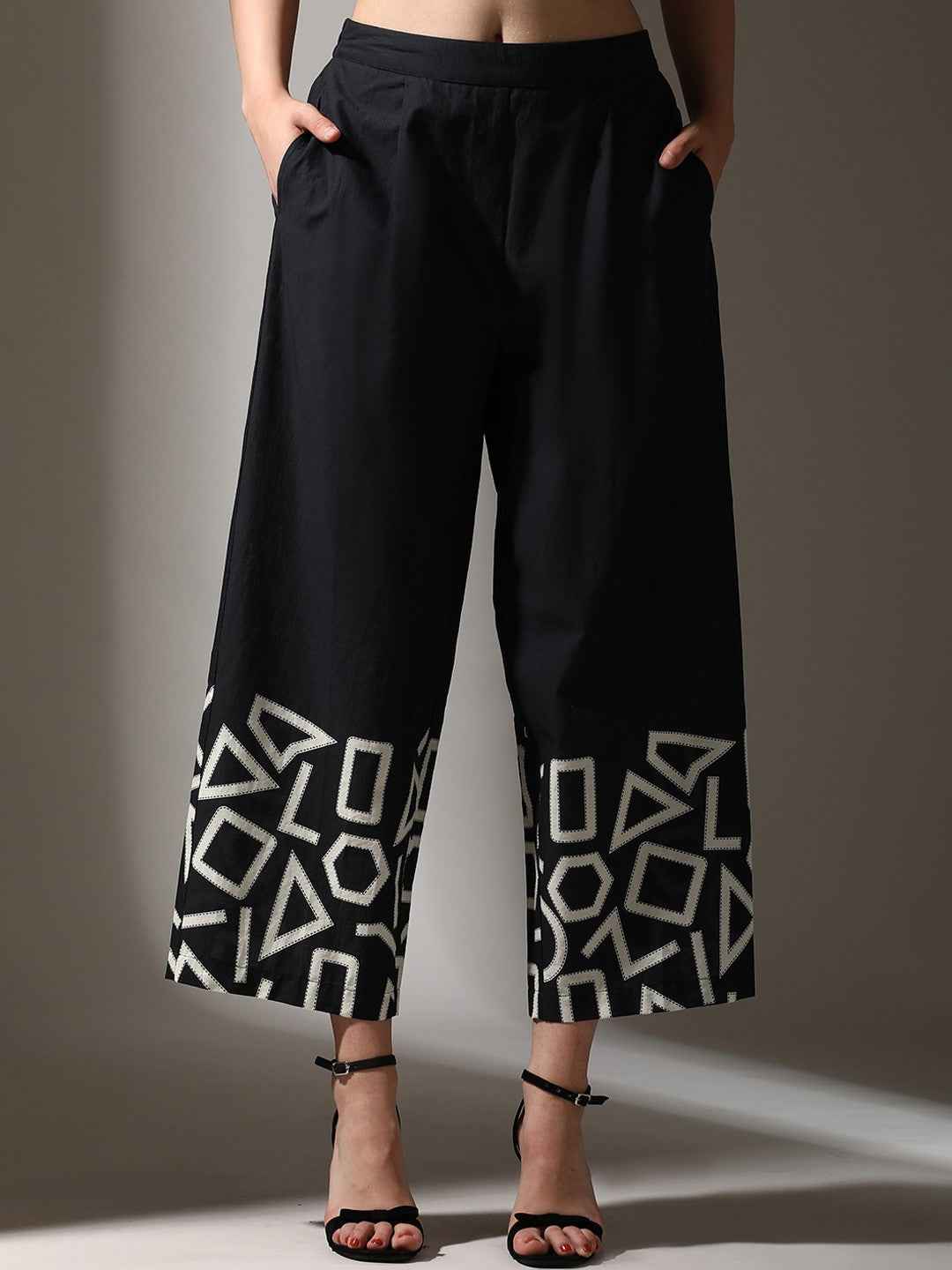 Noir Geometry Co-Ord Set – Premium Lawn Y84