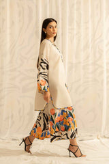 Light Beige Tie-Dye Print 2- cordset ( Y-97 )