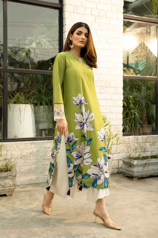 Chic Pink and Indigo Digital Print ( YL- 106 )