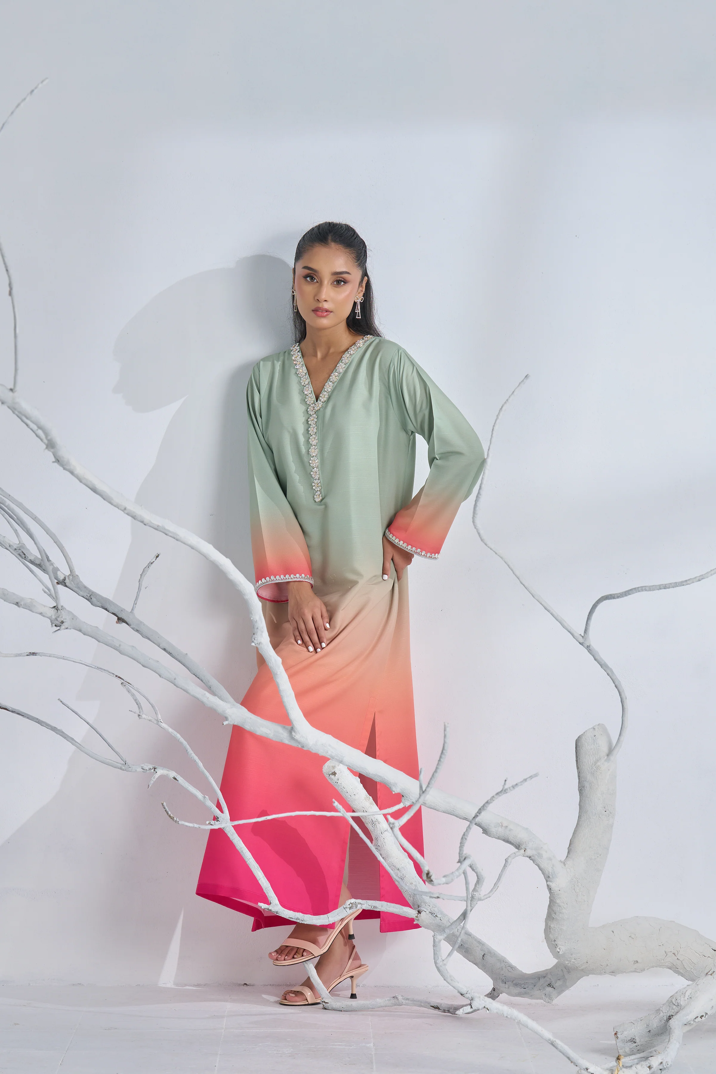 Sunset Ombré Maxi 2pcs Dress