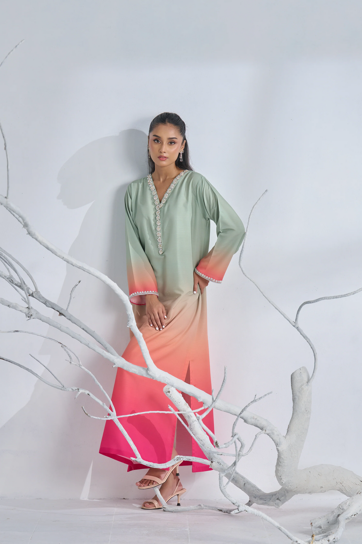 Sunset Ombré Maxi 2pcs Dress