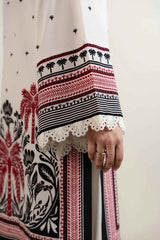 Scarlet Blossom Print Long Kurta 2-Piece Set – Modern Ethnic ( YL- 92 )