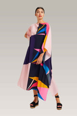 Vibrant Elegance: 1-Piece Stitched Printed Kaftan YL-13– Rs. 2499
