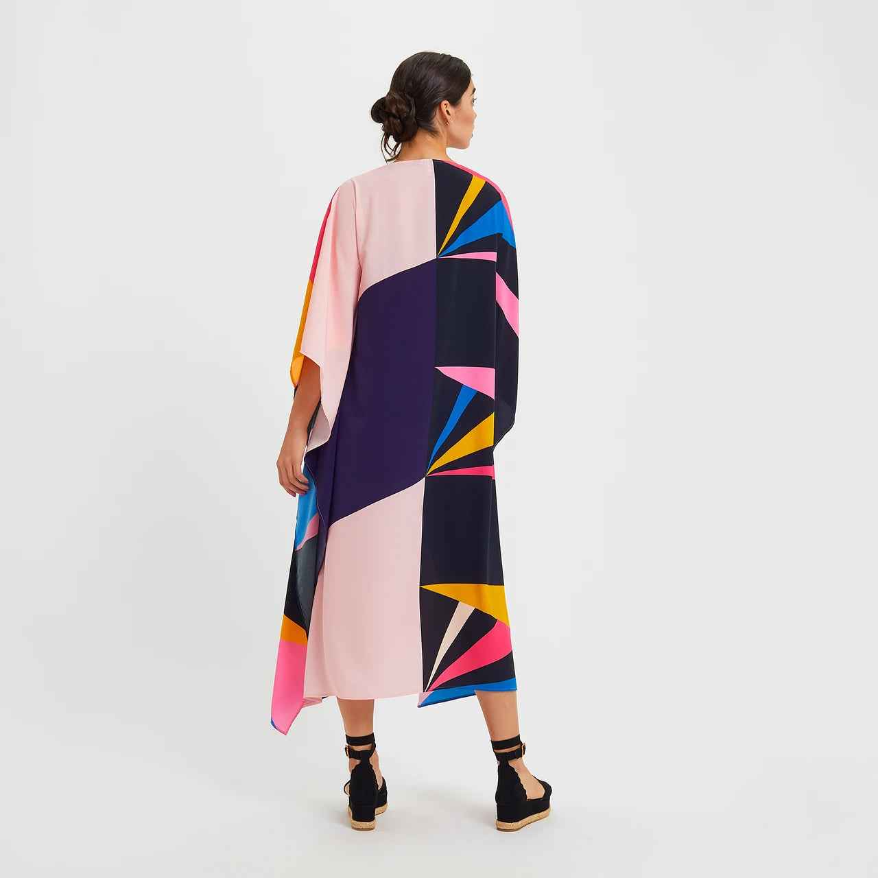 Vibrant Elegance: 1-Piece Stitched Printed Kaftan YL-13– Rs. 2499