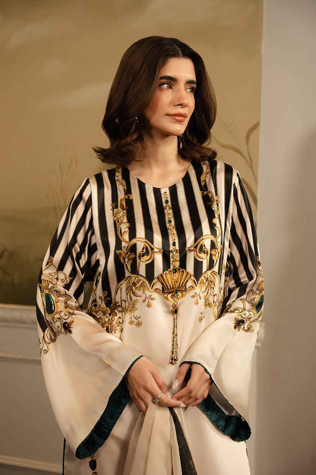 Regal Noir Stitched Set – Handworked Luxe 2-Piece Set YL 34