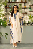 Luxury Resort Wear Kaftan with Ethnic Print Trim  ( YL- 58 )
