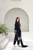 Black Noir 3- PCs Embroidered Lawn Suit | ZZ-BL-26034