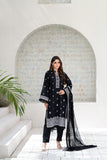 Black Noir 3- PCs Embroidered Lawn Suit | ZZ-BL-26034