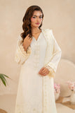 Embroidered Lawn 3-Piece Ivory White ZZ-EMB-26041